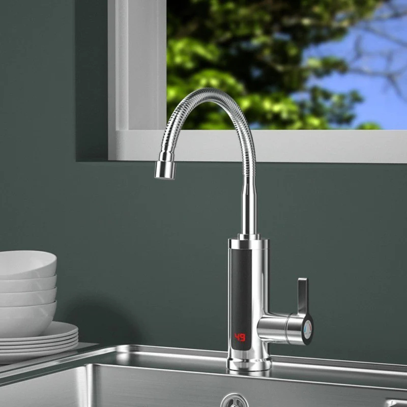Elektrischer Wasserhahn 3000W Durchlauferhitzer 360° LED Küchengeräte Küche