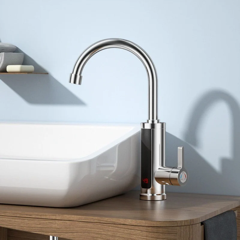Elektrischer Wasserhahn 3000W Durchlauferhitzer 360° LED Küchengeräte Küche
