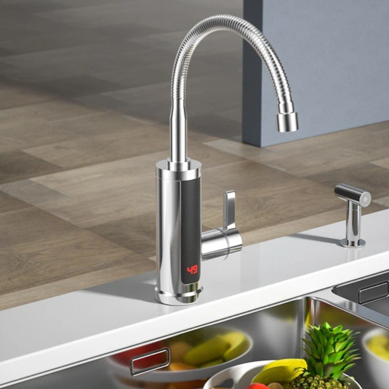 Elektrischer Wasserhahn 3000W Durchlauferhitzer 360° LED Küchengeräte Küche