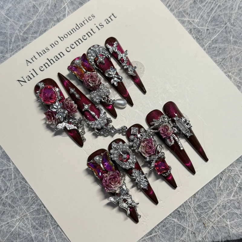 Dekoratives Strass-Nagelkunst-Set