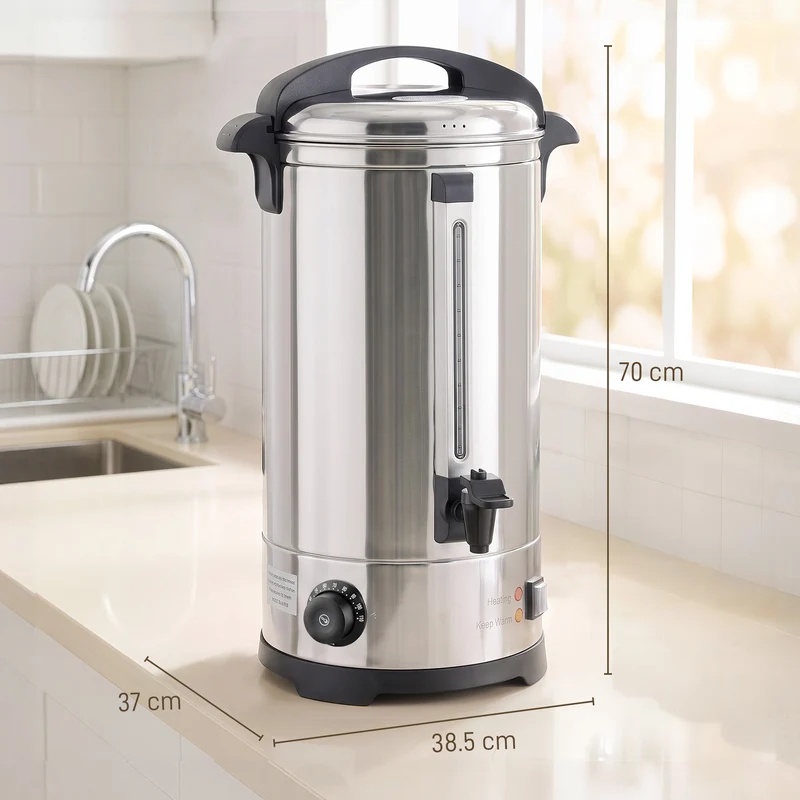 24L 2500W Stainless Steel Hot Water Urn with Thermostat, Keep Warm & Easy Tap