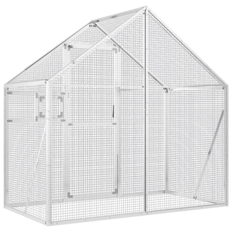 Alu Voliere Vogelkäfig Vogelvoliere Freilaufgehege Vogelhaus 179×100×185cm