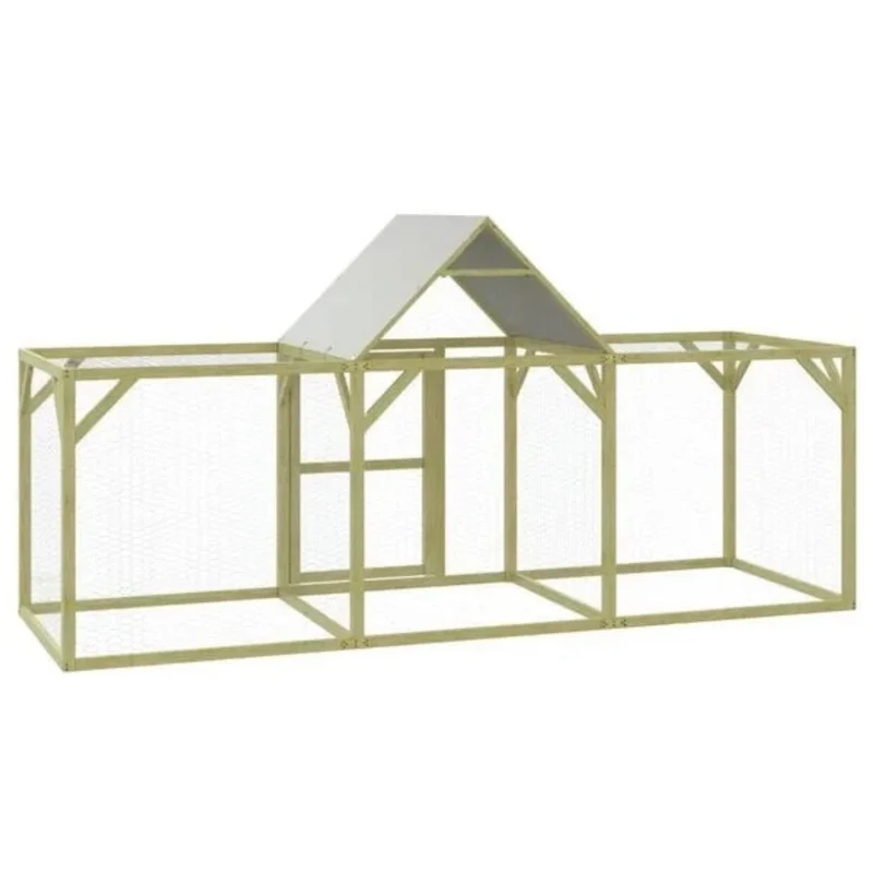 Hühnerkäfig Holz Kiefer Hühnerstall Gehege Outdoor Stall 300×100cm