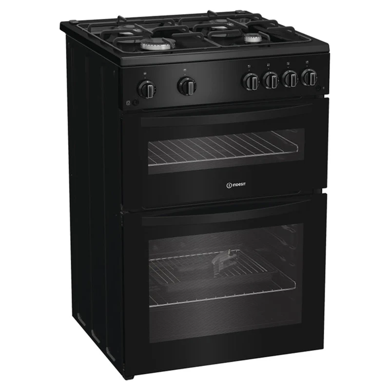 Indesit 60CM freistehend Gas Herd - Schwarz | IDG6GB