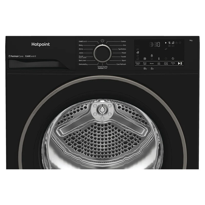 Hotpoint 9KG freistehend Heat Pump Wäschetrockner - Schwarz | HHDD90BBIRE