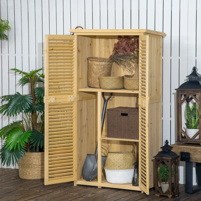 Gartenschrank Geräteschuppen 160cm Geräteschrank Schrank Gartenmöbel