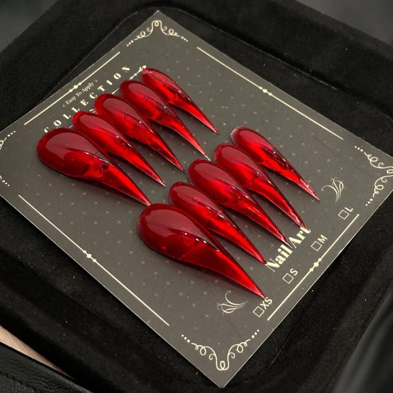 Stiletto Press-On Nagelspitzen mit Glänzendem Finish
