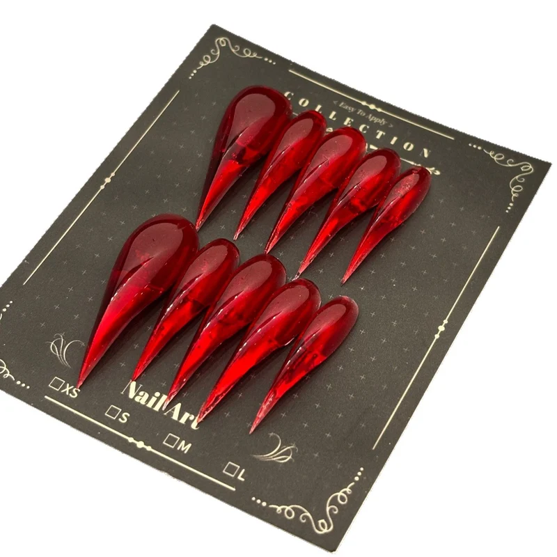 Stiletto Press-On Nagelspitzen mit Glänzendem Finish