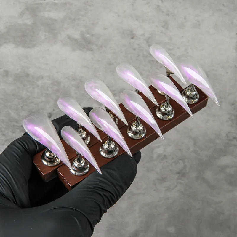 Stiletto Press-On Nagelspitzen mit elegantem Glitzerdesign