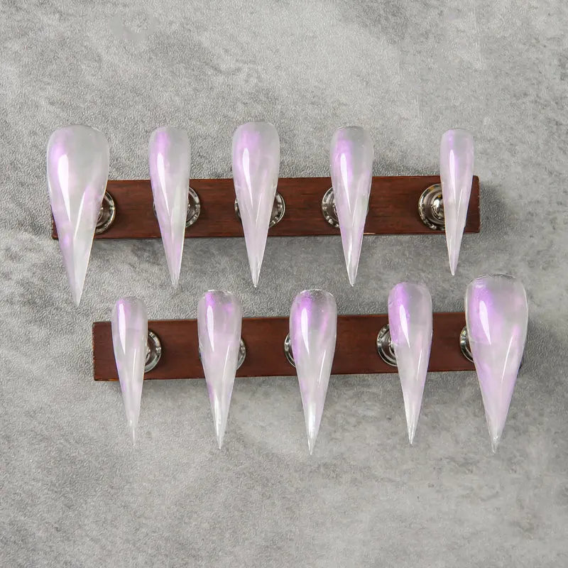 Stiletto Press-On Nagelspitzen mit elegantem Glitzerdesign