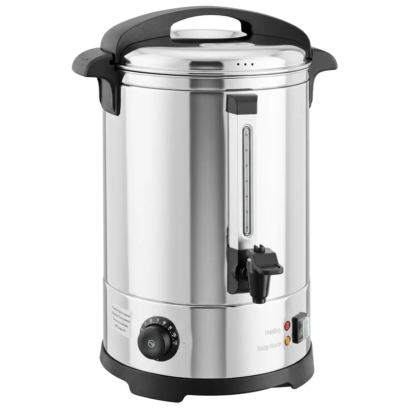 6.5L Catering Urn, 1500W Stainless Boiler with Thermostat, Keep Warm & Easy Tap