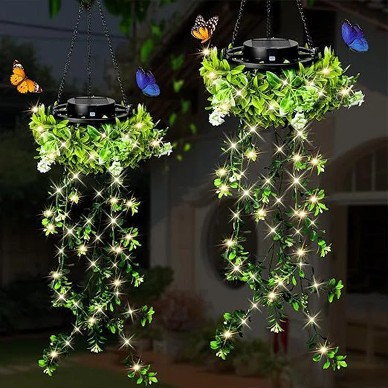 💎50% Rabatt✨🔥Solarbetriebene Hängelampe aus Milangras🌿Gestalte deinen eigenen gemütlichen Garten💡