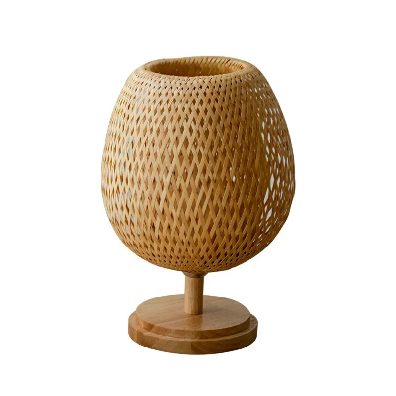 Skanto | Rattanlampe – Stufenlos dimmbare Korblampe für Schlafzimmer- und Wohnzimmerdekor