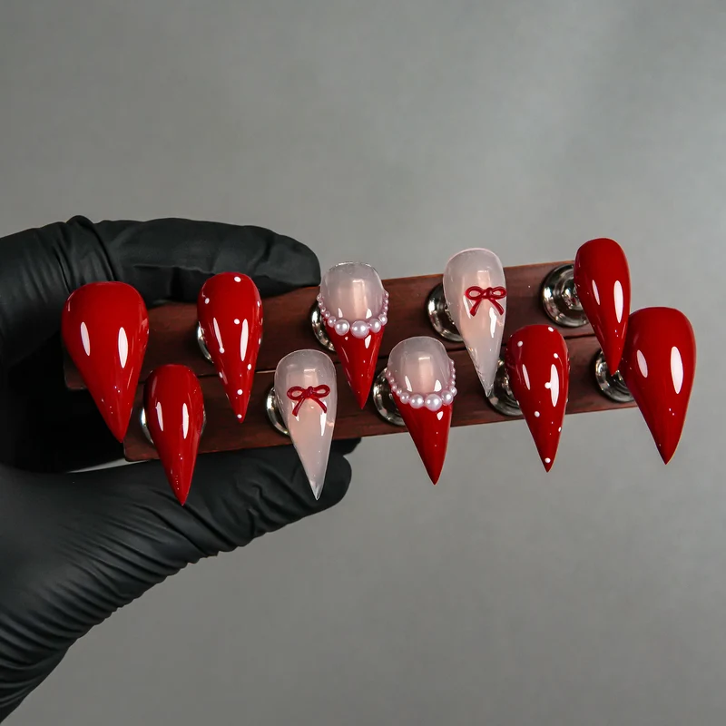 Stiletto Press-On Nagelset mit Verlaufdesign