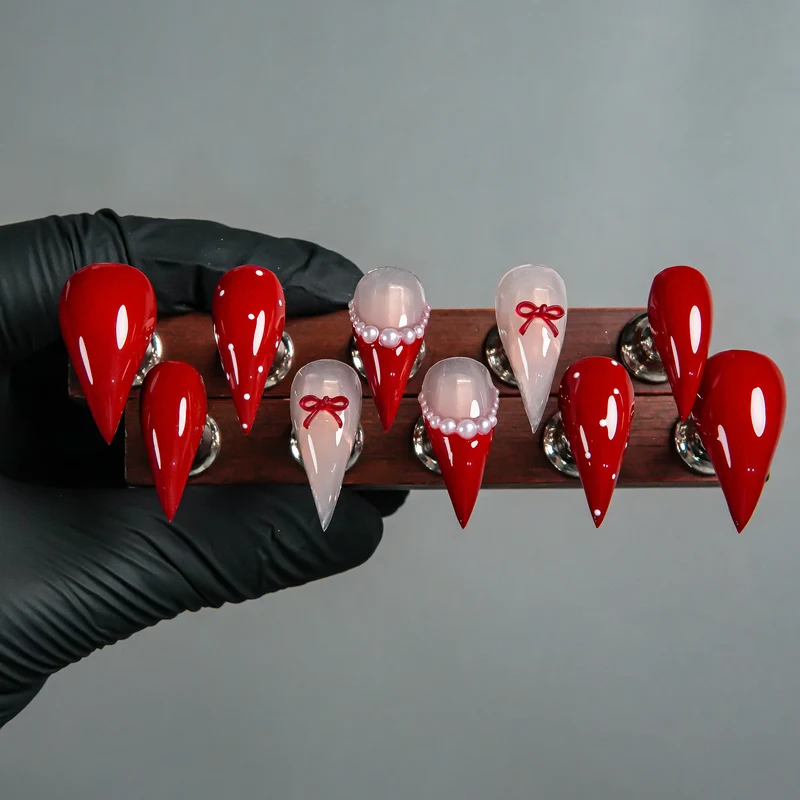 Stiletto Press-On Nagelset mit Verlaufdesign
