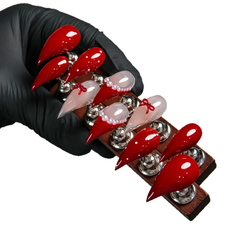 Stiletto Press-On Nagelset mit Verlaufdesign