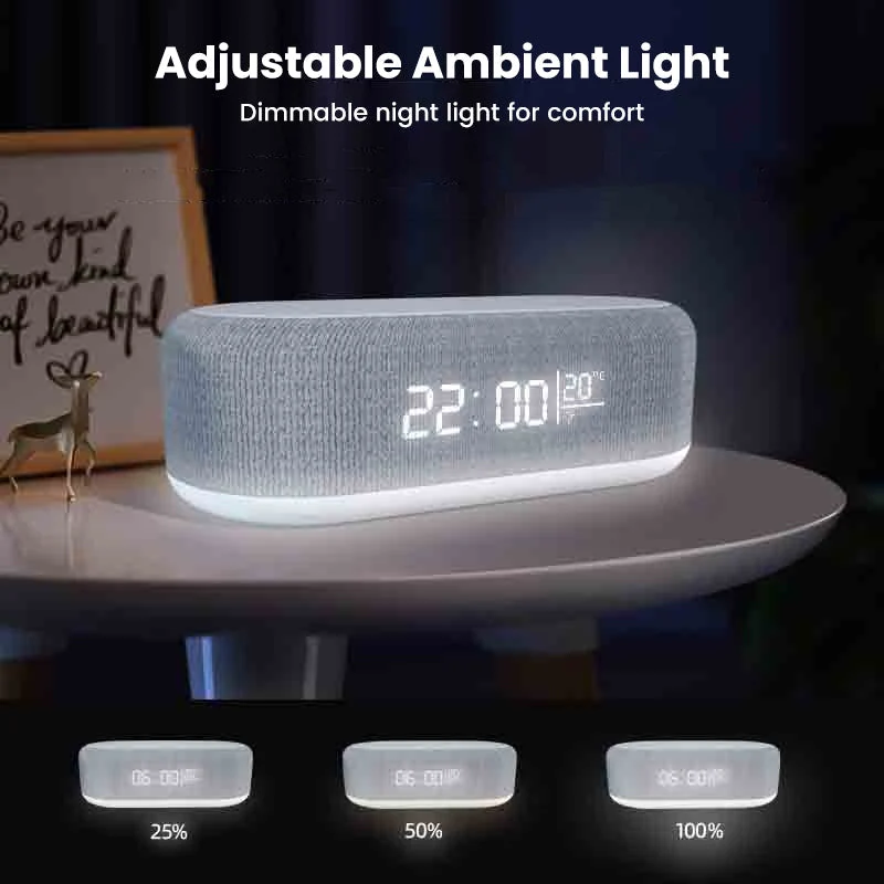 🌞Frühlingserwachen: 50% Rabatt!🔋6-in-1 Kabellose Ladestation 25W – Uhr, Wecker, Bluetooth-Lautsprecher & Nachtlicht | All-in-One für den Nachttisch!