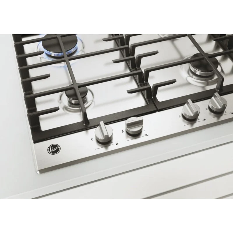 Hoover 4 Burner Einbau Gas Kochfeld - Edelstahl | HHG6BRK3X