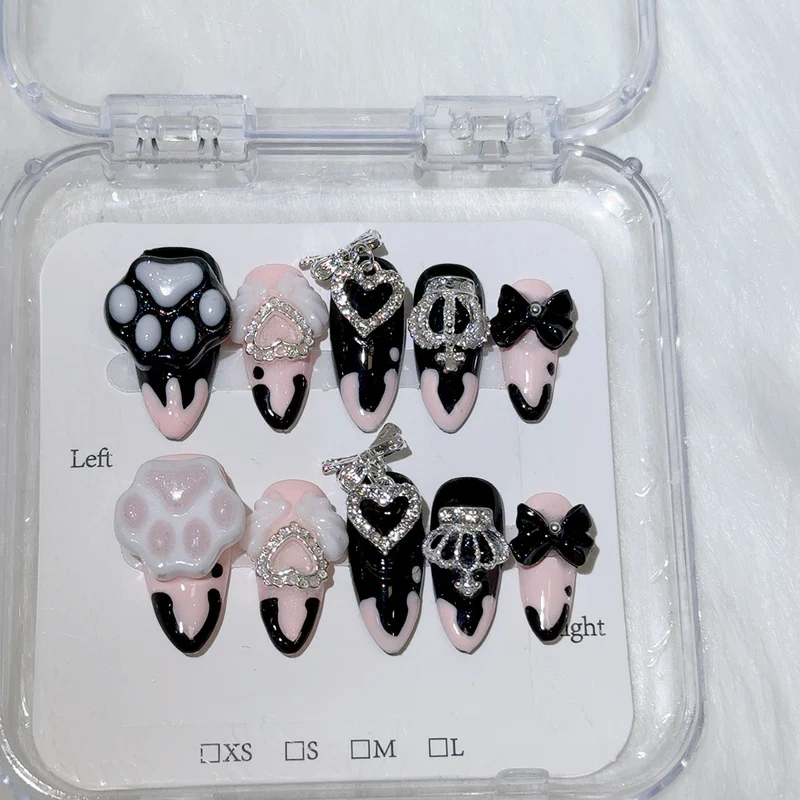 Dekorative Press-On Nagelkunst Spitzen Set