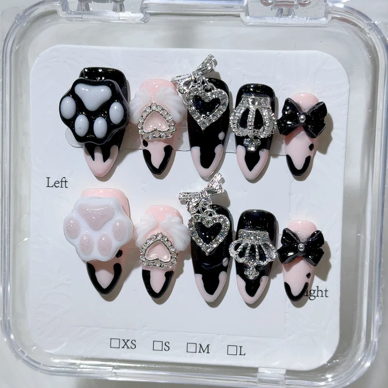 Dekorative Press-On Nagelkunst Spitzen Set