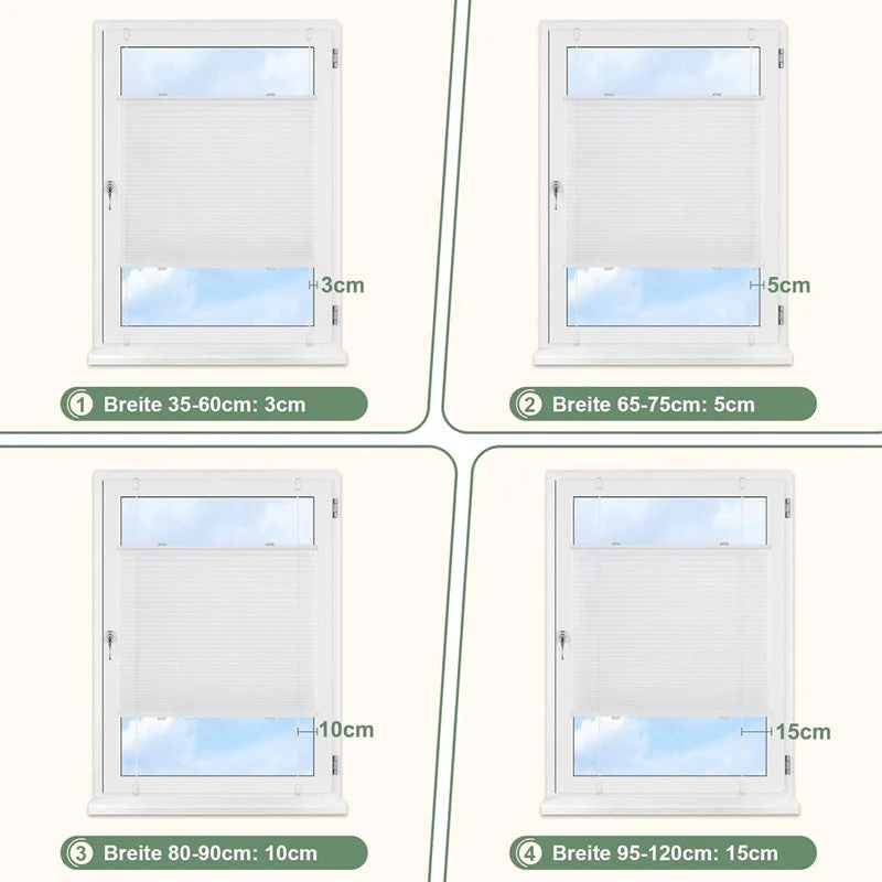 🪟✨ Wabenplissee – Halbtransparent, Oben & Unten Verstellbar, Sicht- & Sonnenschutz