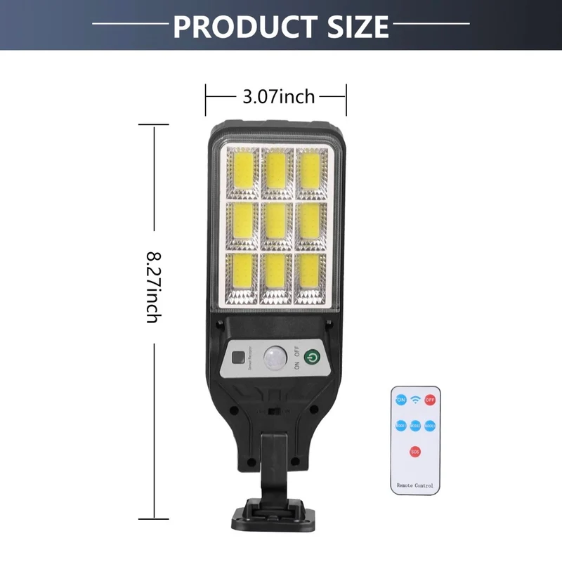 COB Solarleuchte Bewegungsmelder Solarlampe Strahler Licht Fluter
