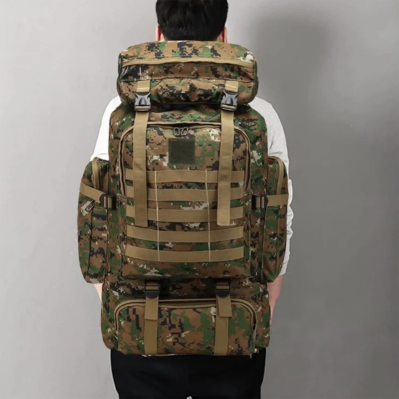 Tarnung Kampfrucksack 75L Rucksack Outdoor Armeerucksack Wander Trekking