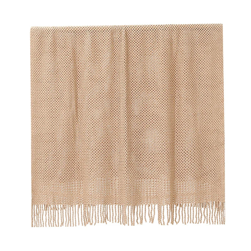 Schwergewicht strukturiert Strickwurfdecke