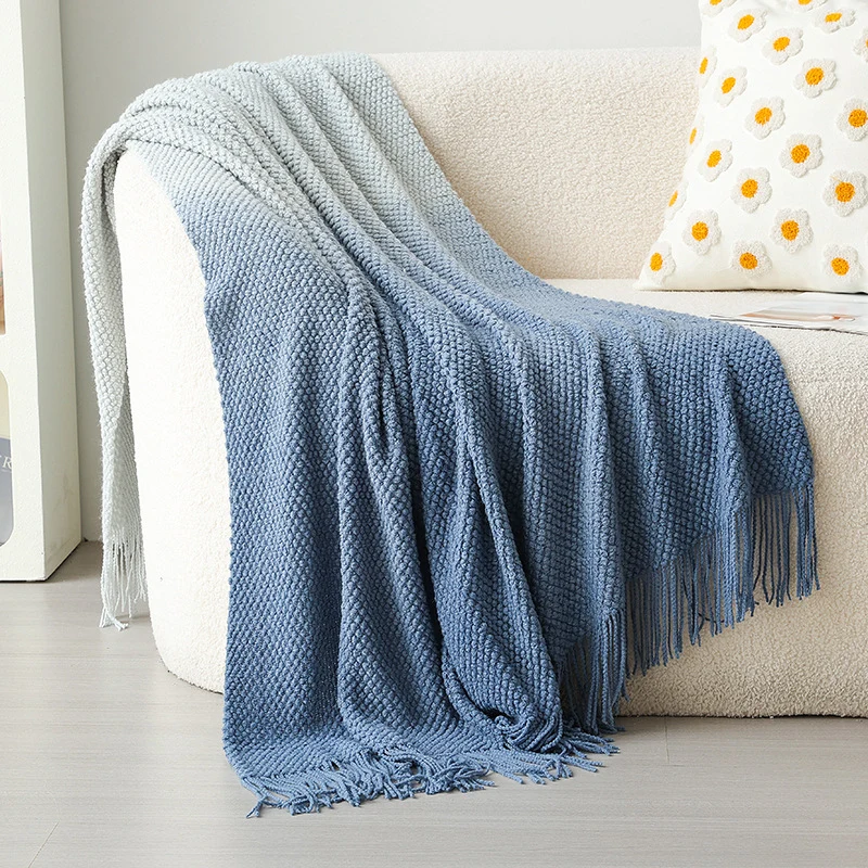 Gradient Strickwurfdecke