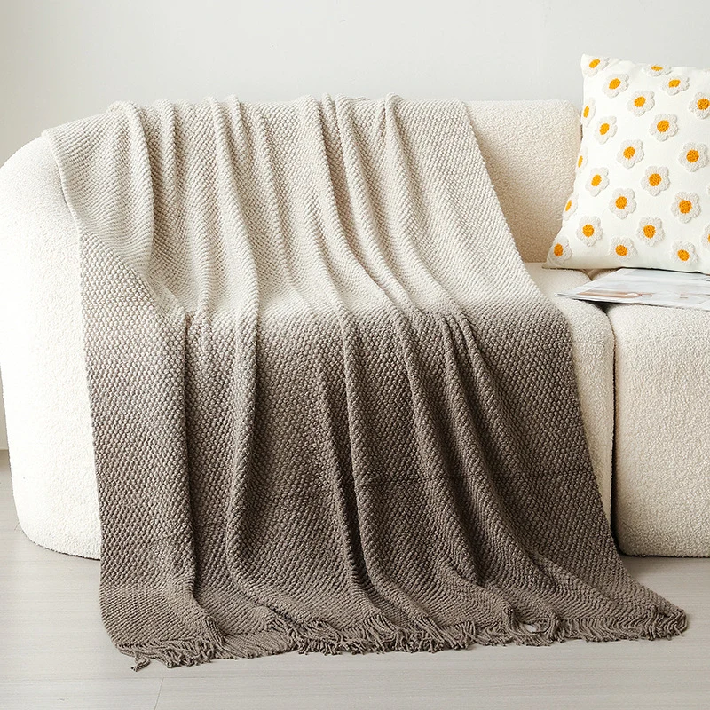 Gradient Strickwurfdecke