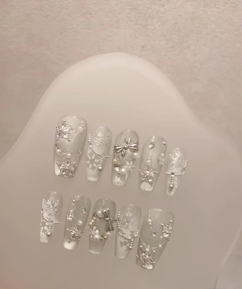 Frosted Dekoratives Design Press-On Nagelset