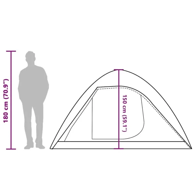 Campingzelt Kuppelzelt Outdoor Zelt Wasserdicht Trekkingzelt 4 Personen