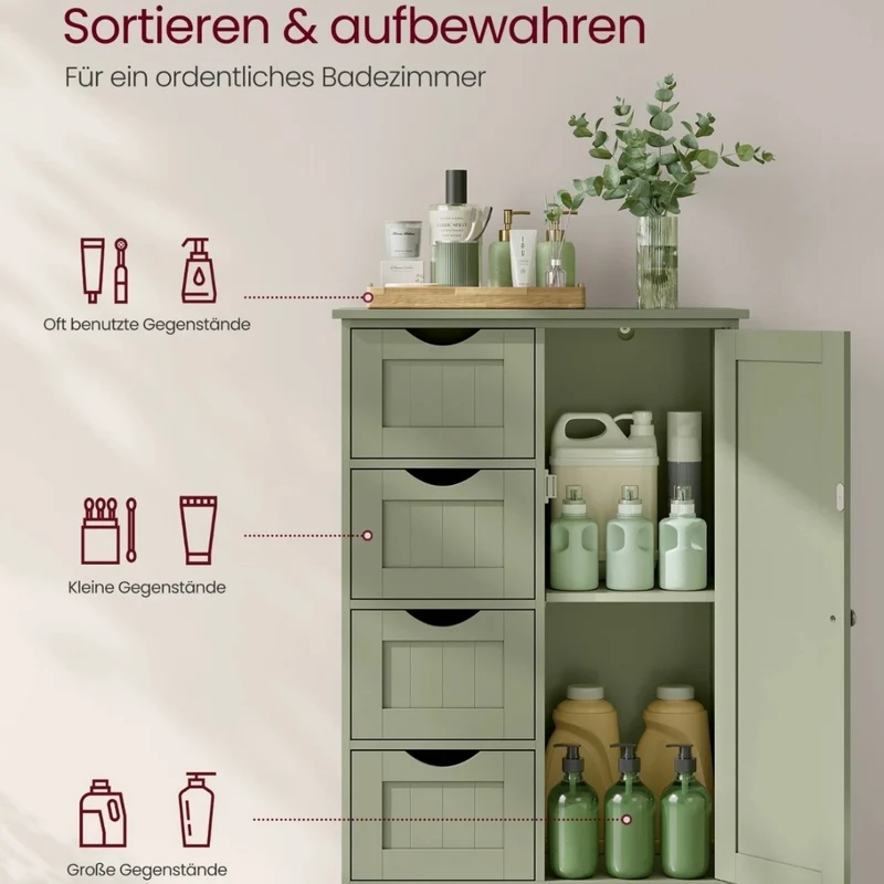 Badezimmerschrank Beistellschrank Schrank Bad Möbel