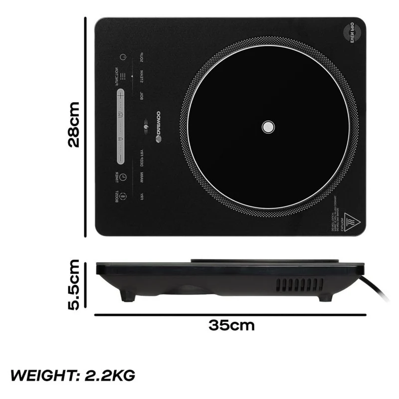 Daewoo 2200W Single Induction Kochfeld - Schwarz | 983753