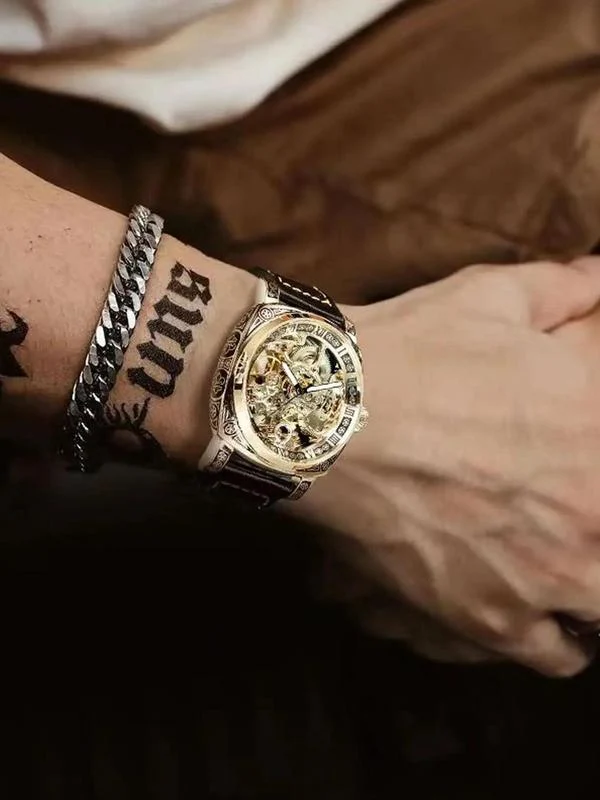 💥Heißer Verkauf 50 % Rabatt⌚Business-Mode-Analoguhr mit rundem Zifferblatt und Lederarmband