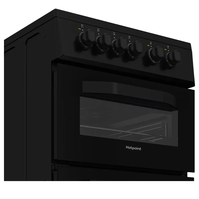 Hotpoint 50CM freistehend Electric Herd - Schwarz | HTE5VCB