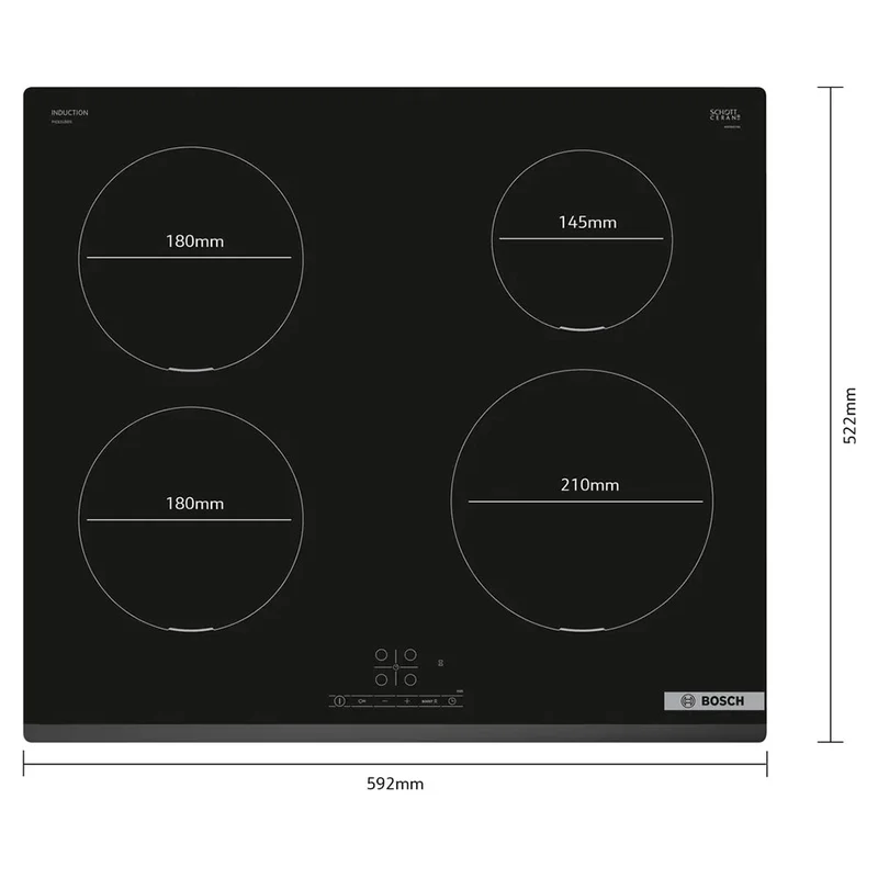 Bosch Series 4 60CM 4 Zone Induction Kochfeld - Schwarz | PIE631BB5E