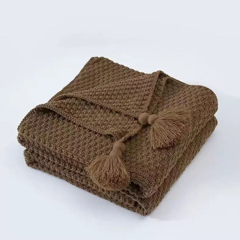 Premium strukturiert Strickwurfdecke