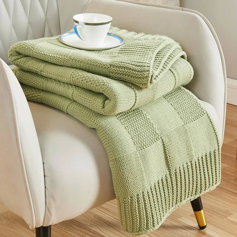 Gemütliche Strickstrukturierten Decke