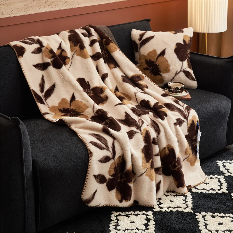 Blumenmuster Gemütliche Fleece-Decke