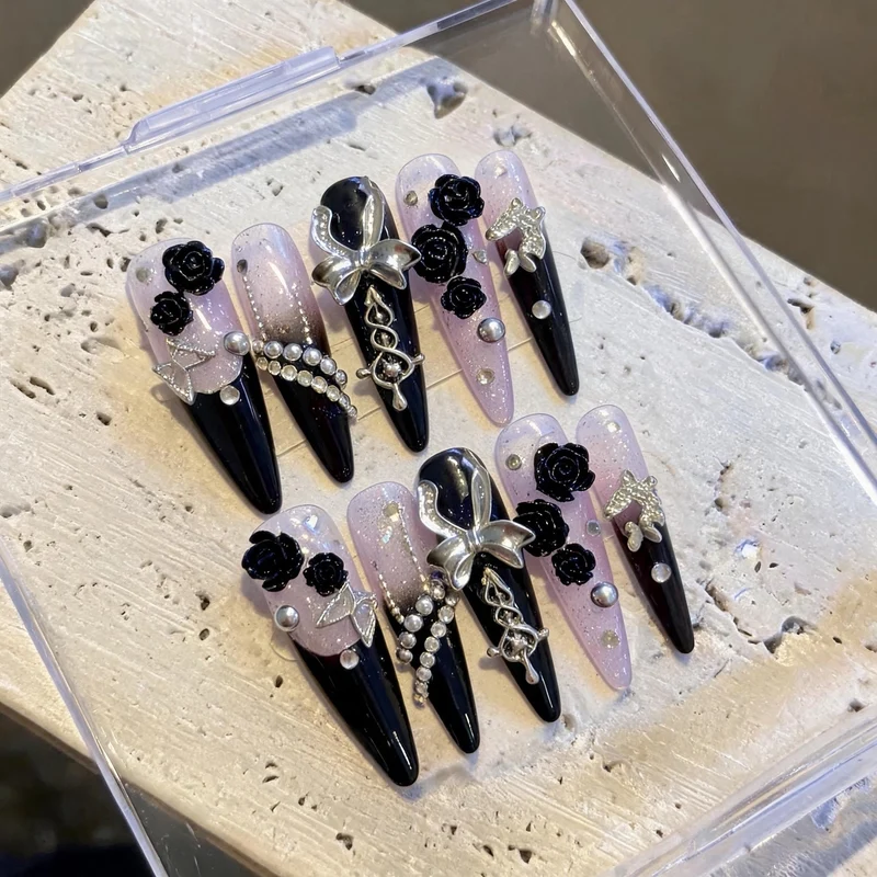 Elegante Gothic Press-On Nagelset