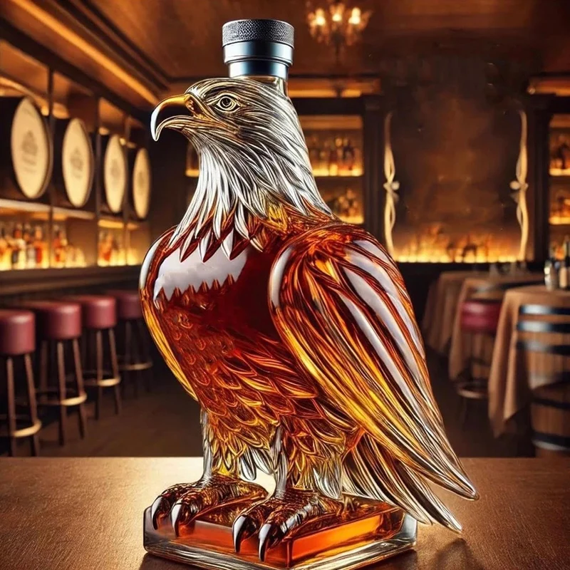 Whiskey Glas 19cm Karaffe Adler Deko Flasche Dekoration