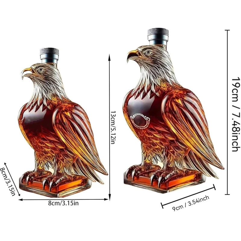 Whiskey Glas 19cm Karaffe Adler Deko Flasche Dekoration