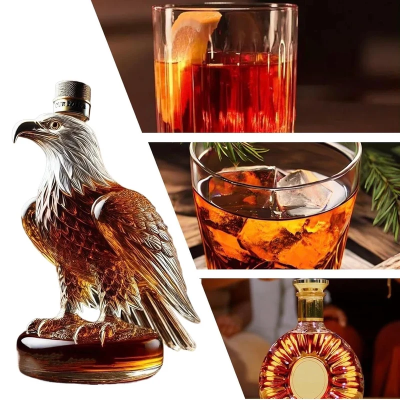 Whiskey Glas 19cm Karaffe Adler Deko Flasche Dekoration