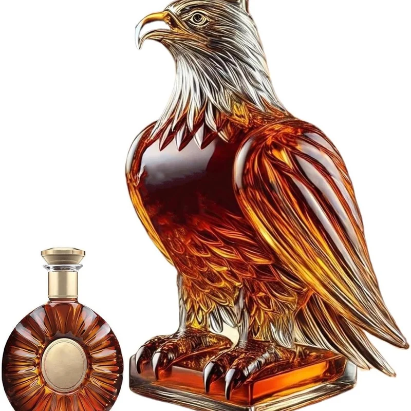 Whiskey Glas 19cm Karaffe Adler Deko Flasche Dekoration