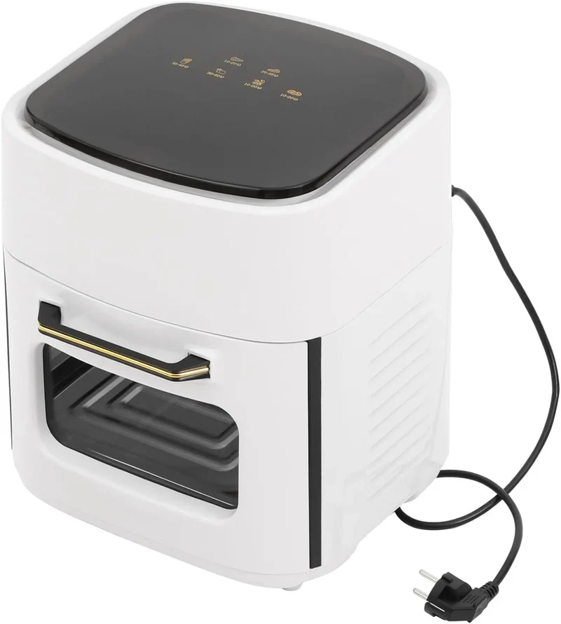 Heißluftfritteuse, 1400 W, Weiß, Smart Air Fryer Herd zum Braten und Frittieren von Fleisch, Airfryer Air Fryer Ofen, Instant Topf, Fisch, Gemüse