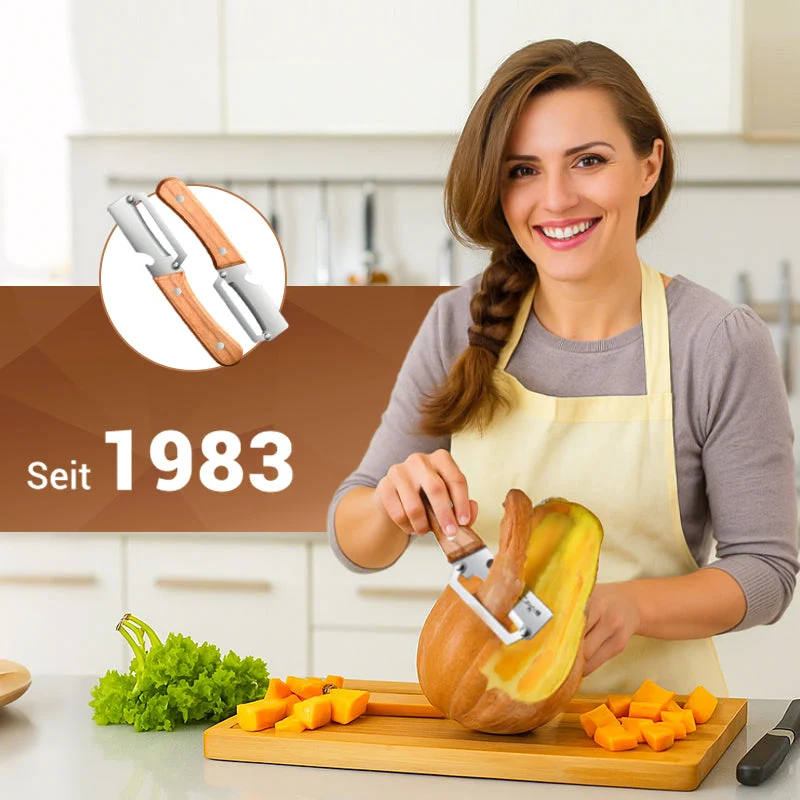 🥕 1+1 GRATIS! 🔥 Multifunktionaler Gemüseschäler für Die Küche – Edelstahlklinge, Ergonomischer Griff & Ideal Zum Schälen Von Obst & Gemüse ✨