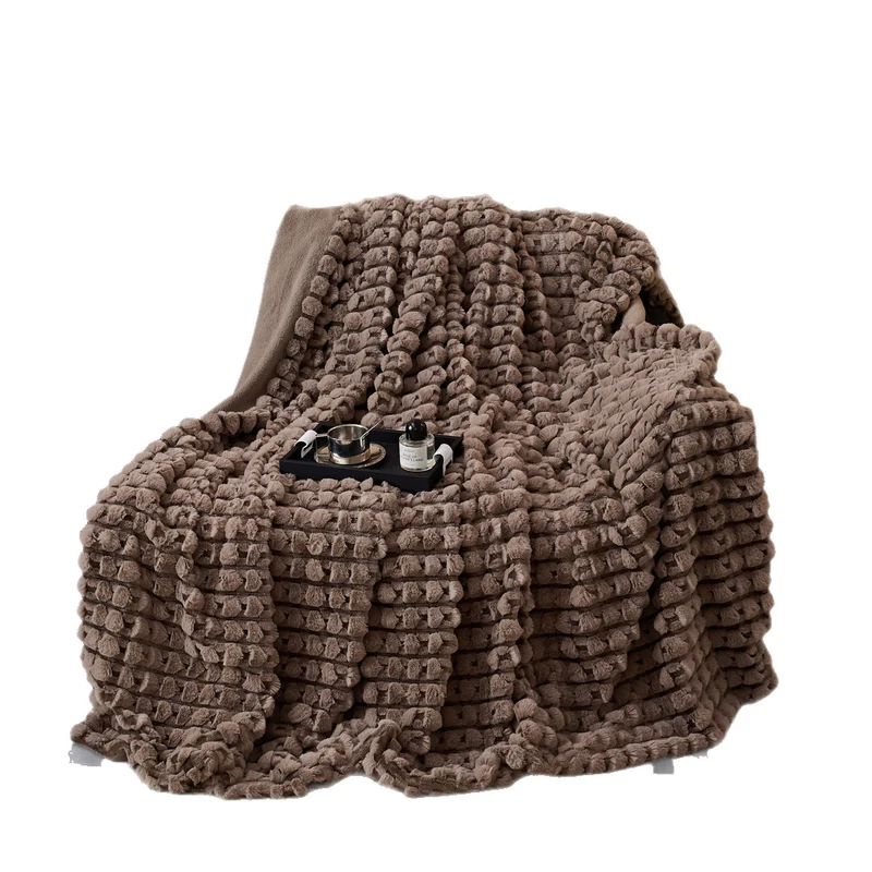 Chunky Strickplüschwurfdecke