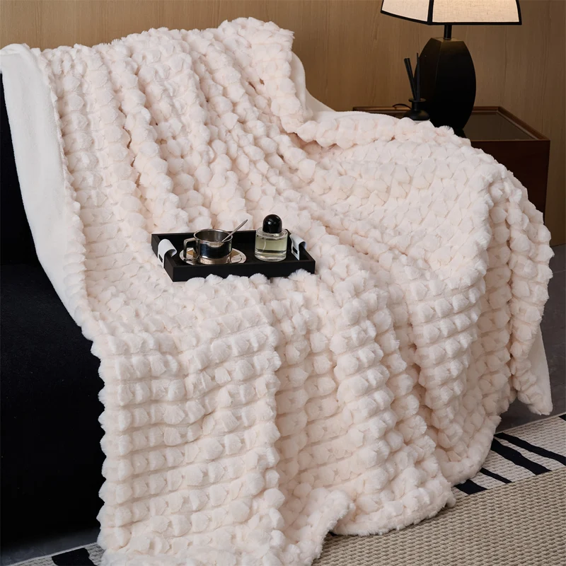 Chunky Strickplüschwurfdecke