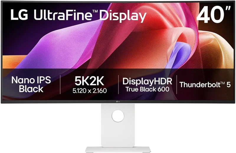 LG 40U990A-W.AEU 5K2K Monitor, 40 Zoll, 120 Hz, IPS-Panel, Schwarz, DisplayHDR 600, AMD FreeSync Premium, 21:9 Curved 5K2K Nano IPS Black Monitor
